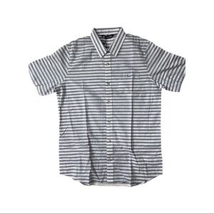Travis Mathew Last Hurrah Stripe Short Sleeve Button-Up Shirt